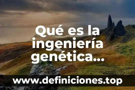 Qué es la ingeniería genética matemáticas