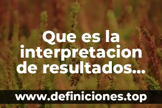 Que es informe de resultados 7 Que es la interpretacion de resultados estadisticos