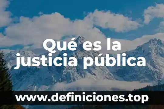 Qué es la justicia pública