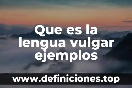 Qué es la lenguaje vulgar culto ejemplo 4 Que es la lengua vulgar ejemplos
