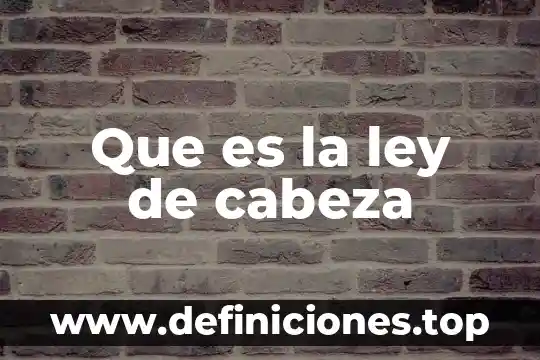 Que es heredar por cabeza estirpe y linea 6 Que es la ley de cabeza