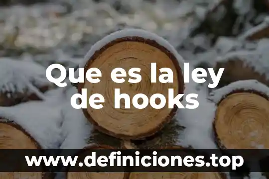 Que es la ley de hooks