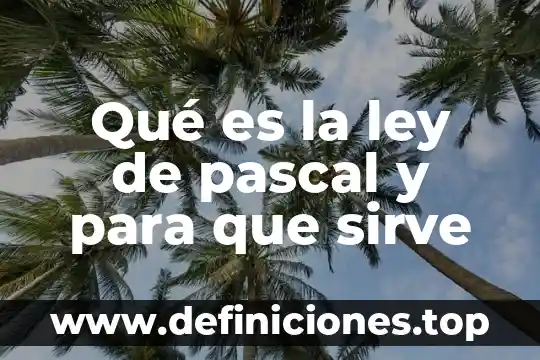 Que es lo que investigo blaise pascal en calculo 3 Qué es la ley de pascal y para que sirve