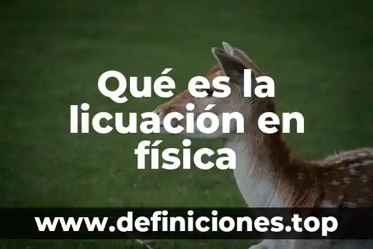 Qué es un compuesto en física 5 Qué es la licuación en física
