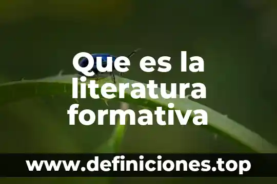 Que es la secuencia formativa 4 Que es la literatura formativa