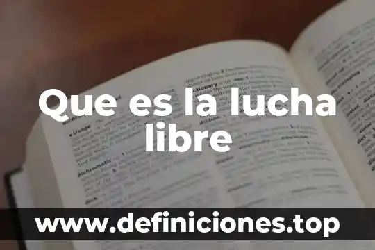 Que es camara de comercio libre 3 Que es la lucha libre