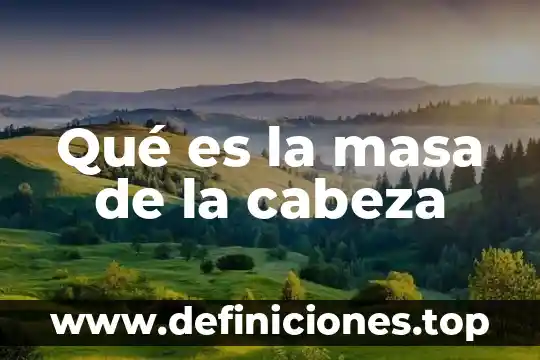 Que es heredar por cabeza estirpe y linea 7 Qué es la masa de la cabeza