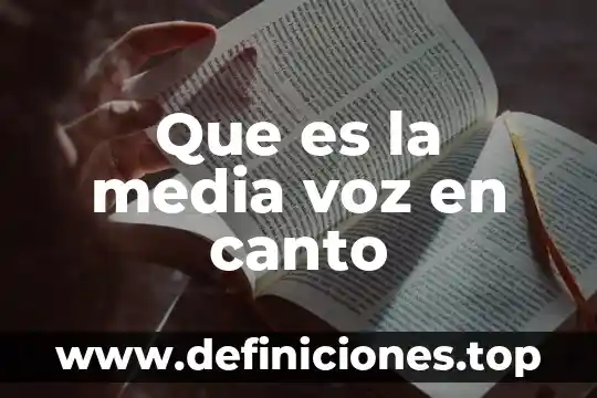 Que es la musica de manera filosofia 8 Que es la media voz en canto