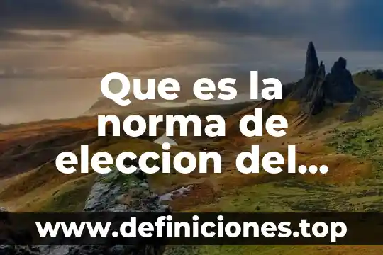 Que es una norma tecnica chile 6 Que es la norma de eleccion del derecho