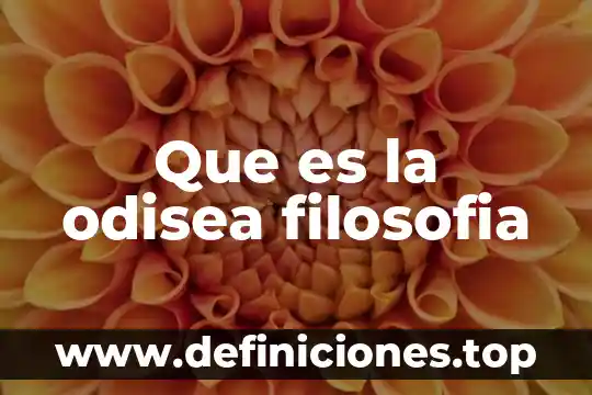 Que es la odisea filosofia