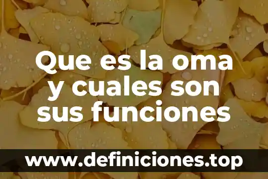 Que es la oma y cuales son sus funciones