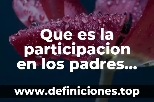 Que es una entrevistas a padres de familia psicologica 5 Que es la participacion en los padres de familia