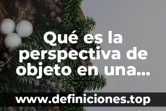 Qué es la perspectiva de objeto en una composición visual