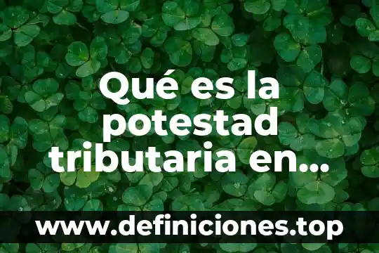 Que es la relación tributaria del estado y ciudadano 3 Qué es la potestad tributaria en México