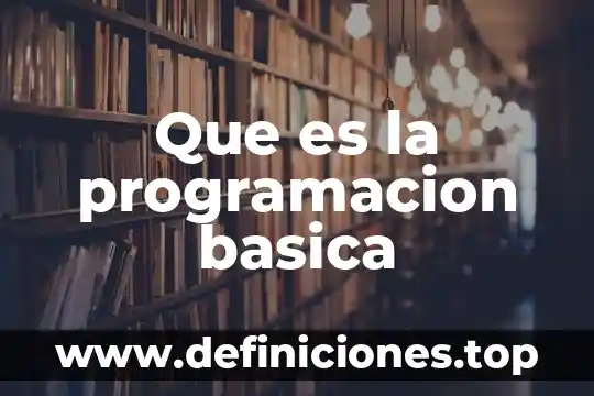 En programaci贸n que es objeto 4 Que es la programacion basica
