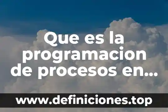Que es la programacion de procesos en lineal