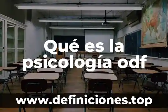 Qué es la psicología odf
