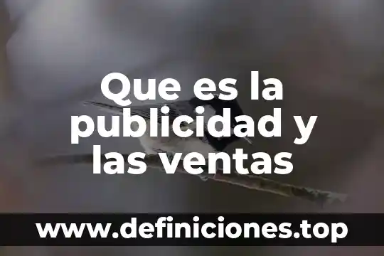 Que es la publicidad y las ventas