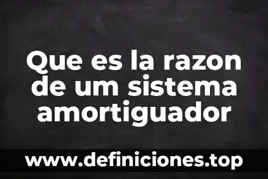 Que es la razon en filosofia segun educacion 4 Que es la razon de um sistema amortiguador