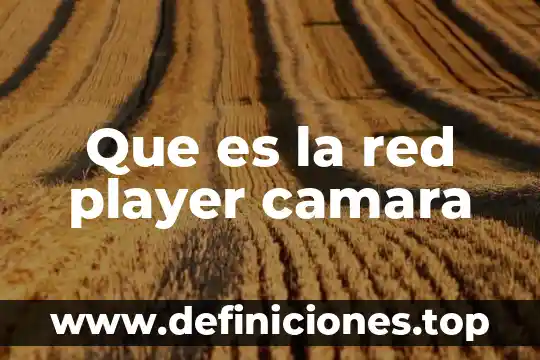 Que es la red player camara