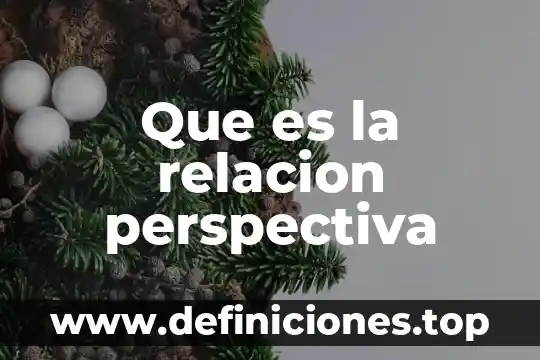 Que es la relacion perspectiva