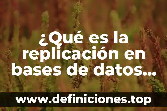 Que es una replicacion en bases de datos 6 ¿Qué es la replicación en bases de datos distribuidas?
