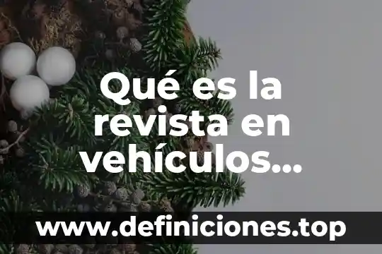 Qué es la revista en vehículos definición