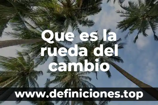 Que es la rueda del cambio