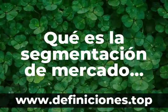 Qué es la segmentación de mercado conductual