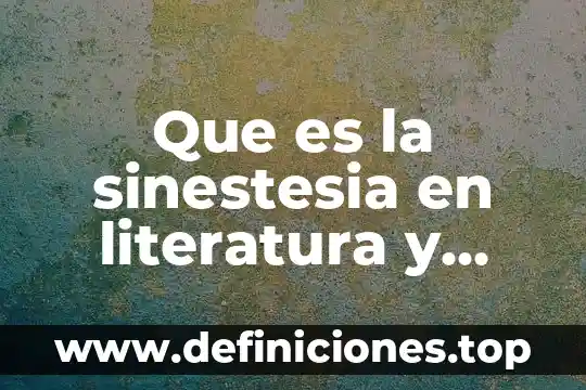 Qué es apelativo en literatura 6 Que es la sinestesia en literatura y ejemplos