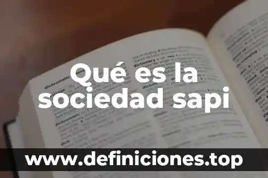 Qué es la sociedad sapi
