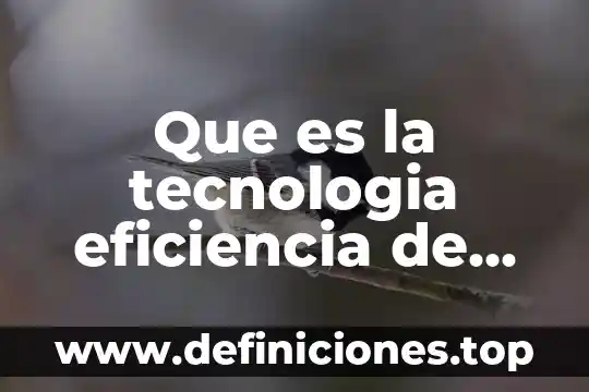 Que es la eficiencia en quimica 3 Que es la tecnologia eficiencia de costos