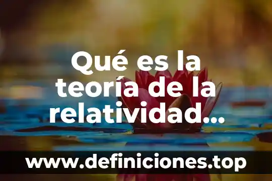 Que es lo que hace especial disneylandia 3 Qué es la teoría de la relatividad especial y general