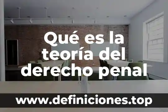 Qué es la teoría del derecho penal