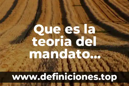 Que es el mandato y representacion segun euripides valdes loran 6 Que es la teoria del mandato juridicas