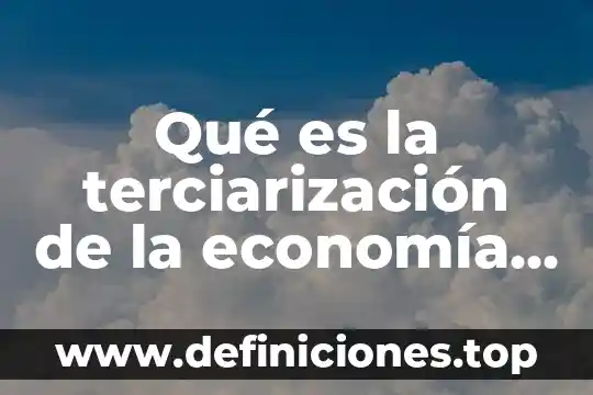 Que es coadyuvante en economia 4 Qué es la terciarización de la economía en Colombia