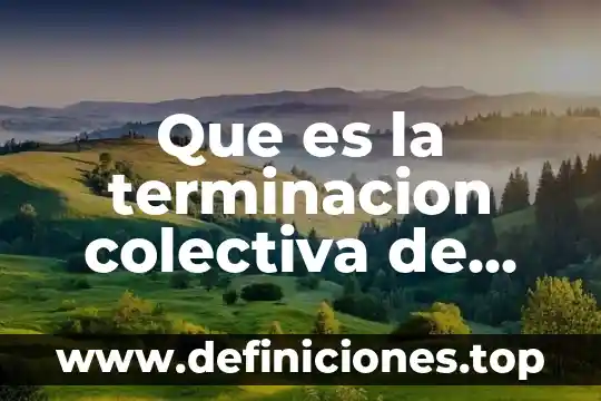 Terminación que es química 6 Que es la terminacion colectiva de trabajo