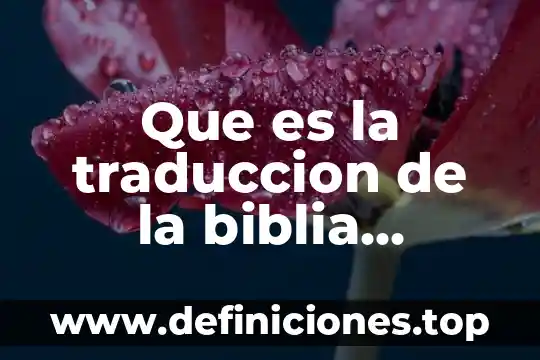 Que es imprimir en la biblia 4 Que es la traduccion de la biblia llamada los setenta