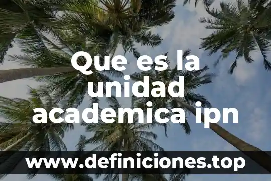 Que es la unidad academica ipn