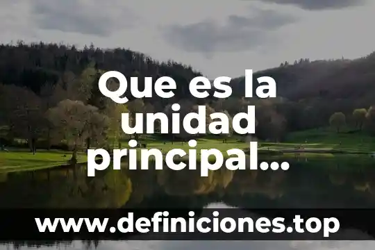 Qué es el índice de un texto académico 8 Que es la unidad principal computadora