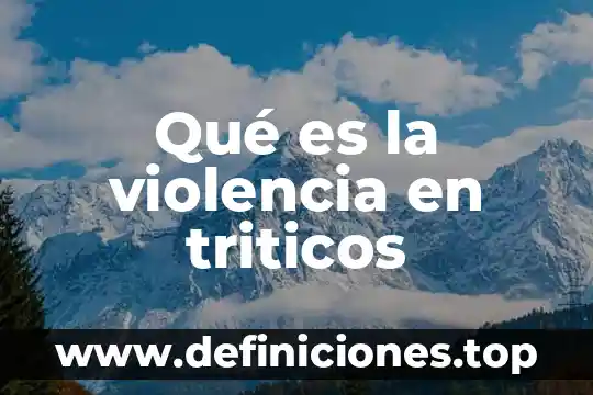 Qué es la violencia en triticos