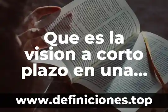 Que es la seguridad social corto plazo 4 Que es la vision a corto plazo en una empresa