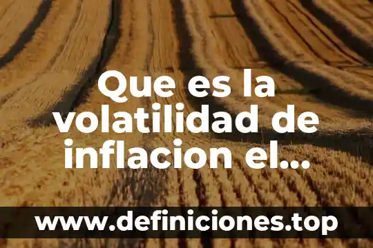 Que es la inflacion moderada en economia 6 Que es la volatilidad de inflacion el economista