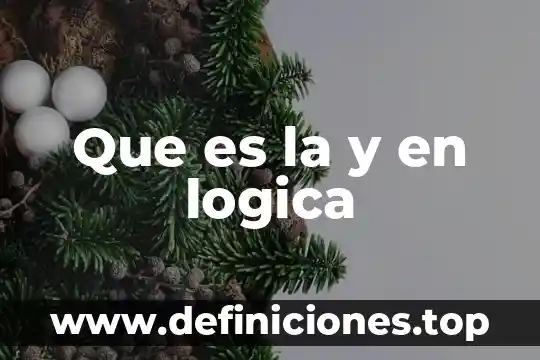 Que es la y en logica