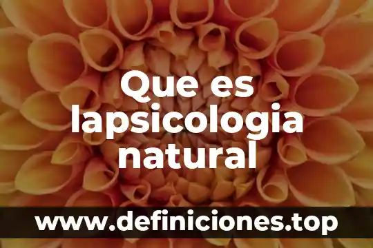 Que es esmero como valor 3 Que es lapsicologia natural