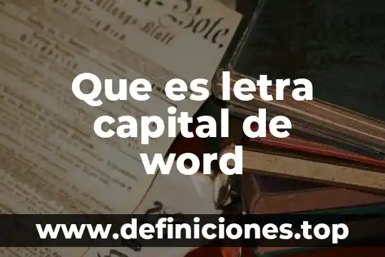 Que es el capital extranjero en mexico 4 Que es letra capital de word