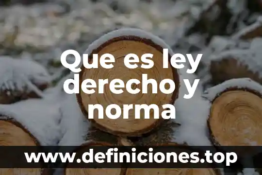 Que es un proposito de proyecto 6 Que es ley derecho y norma
