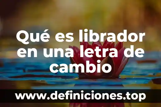 Qué es librador en una letra de cambio