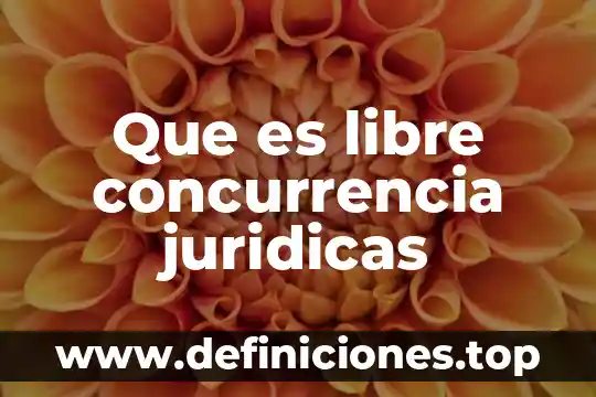 Que es la libre competencia ejemplo 3 Que es libre concurrencia juridicas