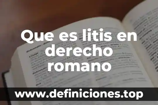Que es el arte romano 8 Que es litis en derecho romano